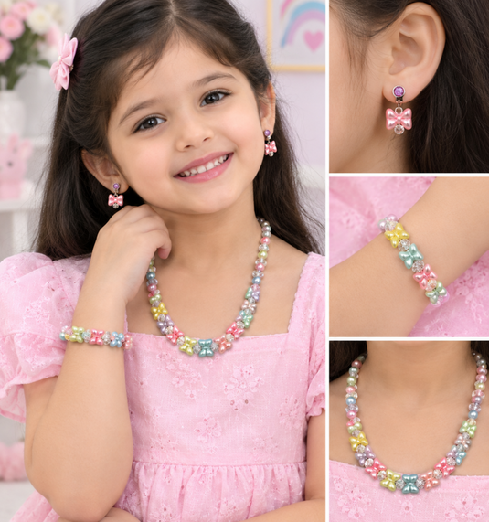 Cute jewellery with Necklaces bracelet and earring set for kids