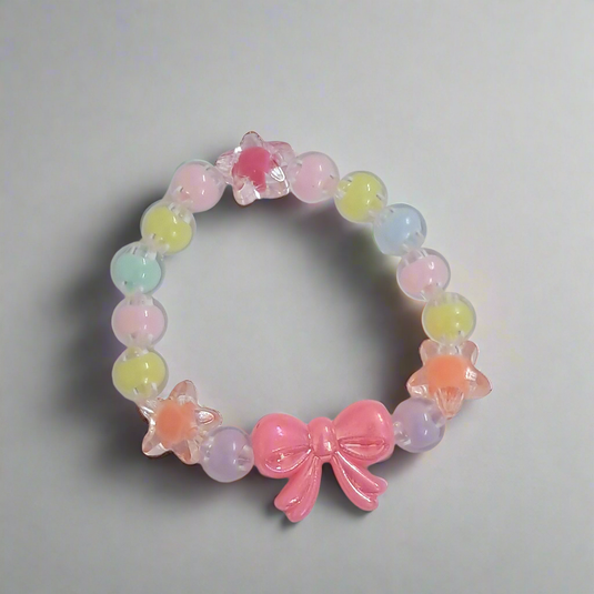 Girls Multicolor beaded Necklace with Bracelet