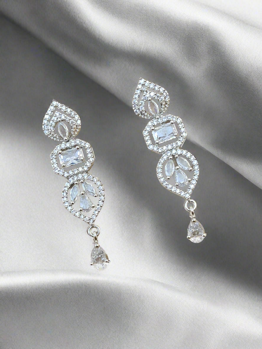 CZ Stone with American Diamond Drop Earring