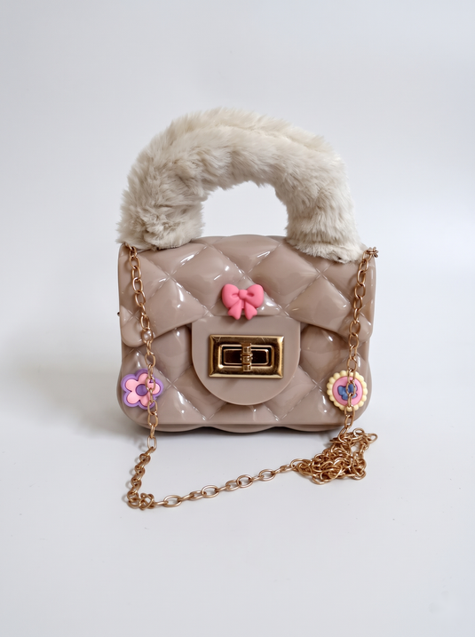 GARIMAS Taupe kids silicone handbag clean main product image