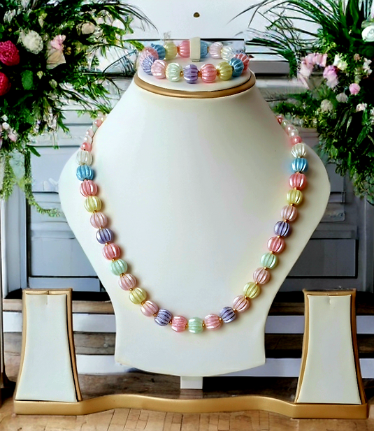 Multicolor Necklace and Bracelet Set for Baby Girls | GARIMAS