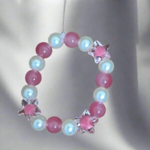 Pink Pearl Beads Necklace and Bracelet Set for Girls | GARIMAS