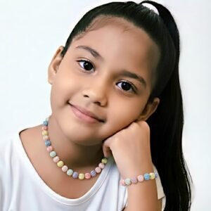 Multicolor Necklace and Bracelet Set for Baby Girls | GARIMAS