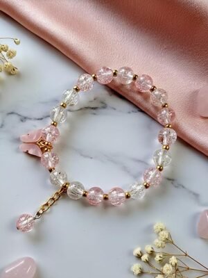 Sparkle Glass Beads Tassel Bracelet With Cute Enamel Butterfly Charm |  Garimas