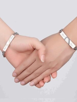 Couple Bracelet His Her Real Love Distance Stainless Steel - Garimas