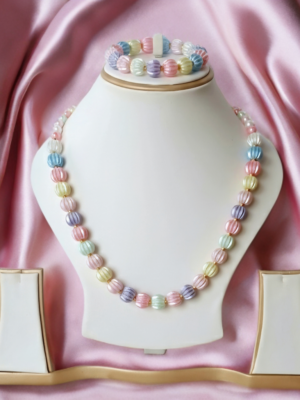 Multicolor Necklace and Bracelet Set for Baby Girls |  Garimas