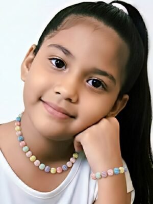 Multicolor Necklace and Bracelet Set for Baby Girls |  Garimas
